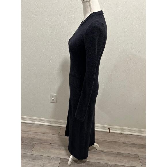 Zara Knit Womens Long Sleeve Pullover Sweater Dress Small Crewneck Black Pull On - Picture 3 of 6